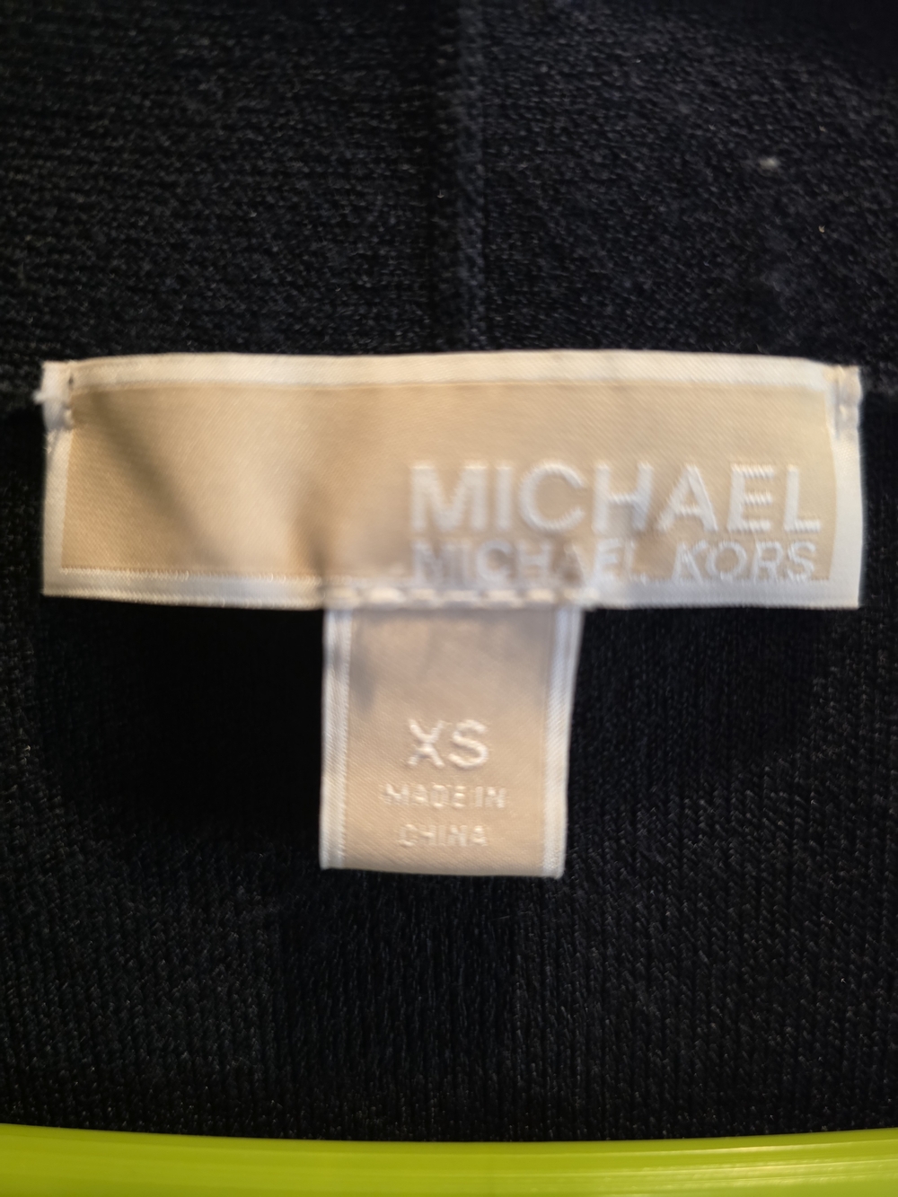 Classic Black V Neck By Michael Kors. Stretch Knit Sz XS Midi Bodycon - Picture 4 of 13